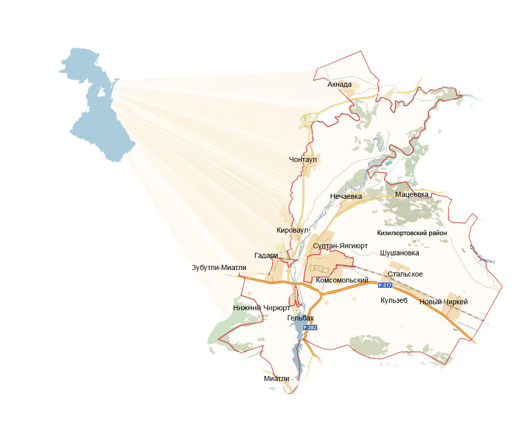 Карта района — Официальный сайт Администрации МР \