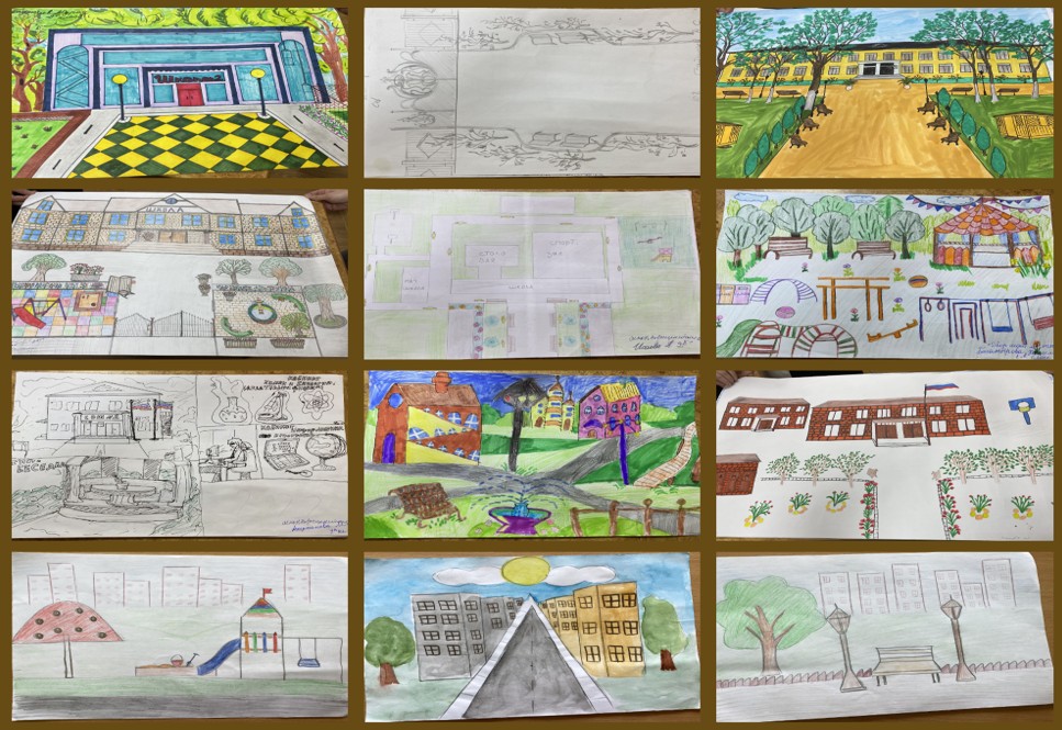 Прошел школьный конкурс детских рисунков «Как будет выглядеть территория, где мы живем»