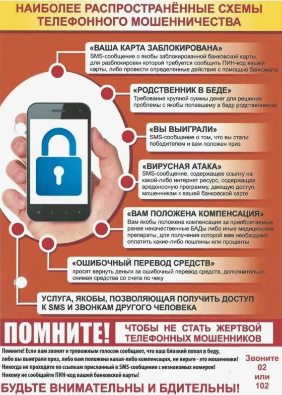 Наиболее распространенные схемы телефонного мошенничества